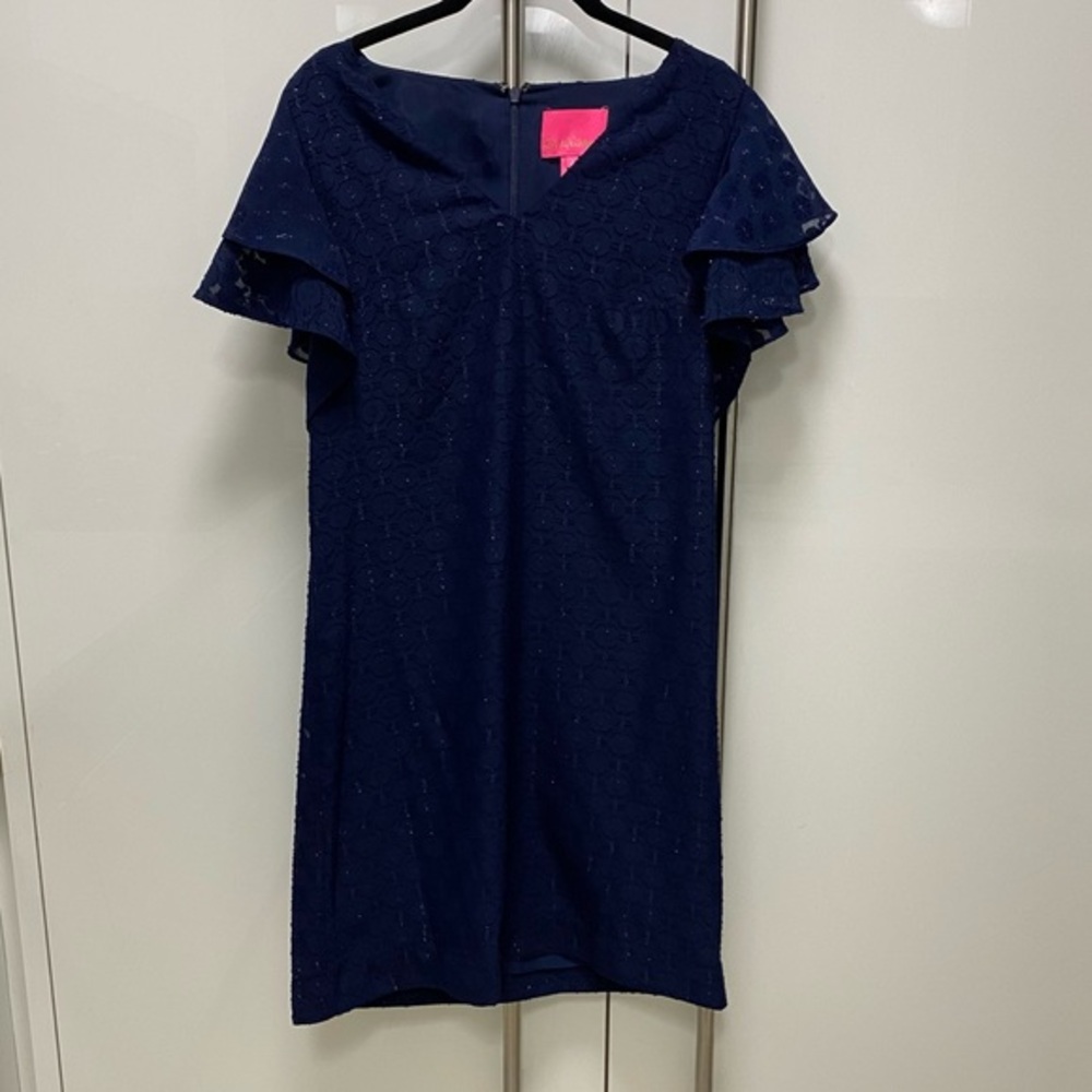 Lilly Pulitzer Dress Blur Metallic Sz 2 Worn Once